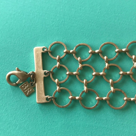 Banana Republic gold circle chain link bracelet - Picture 2 of 5